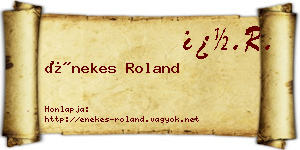 Énekes Roland névjegykártya